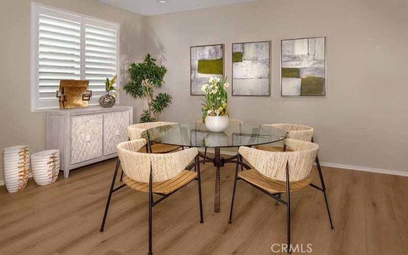 Dining Area  Photo's are of the plan 1 model not the actual home
