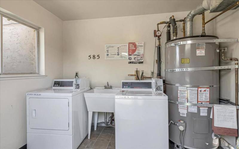 Clean laundry room with very reasonable prices!