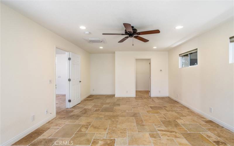 Bonus room with large closet