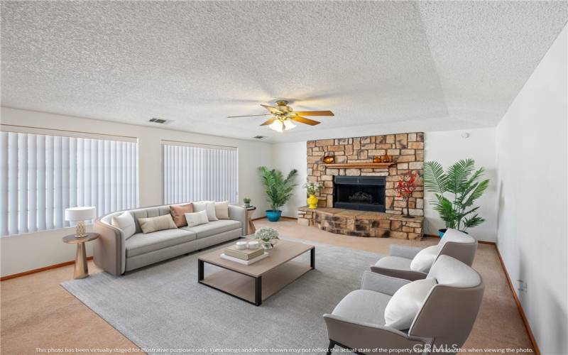 Living room offers Golf Course Views