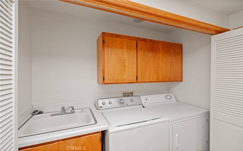 Laundry space with wet sink