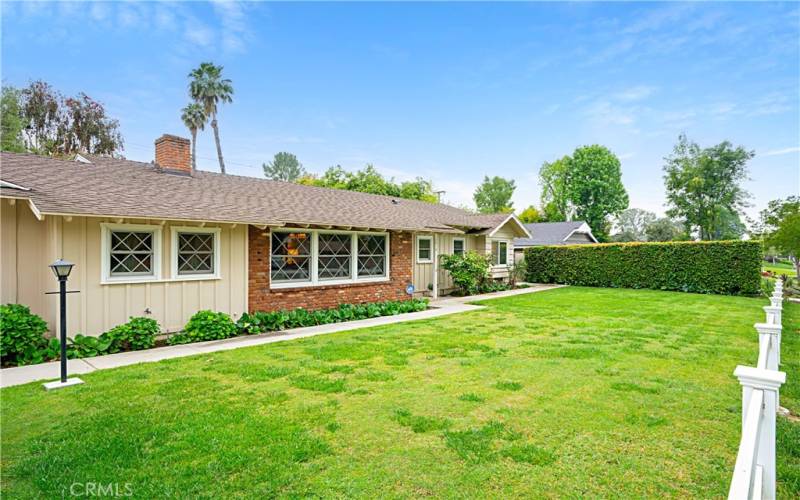 The front yard offers separation from the street to the front of the home.