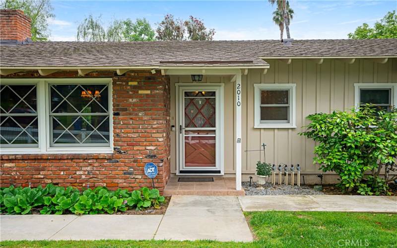 The covered front porch welcomes you to the home.