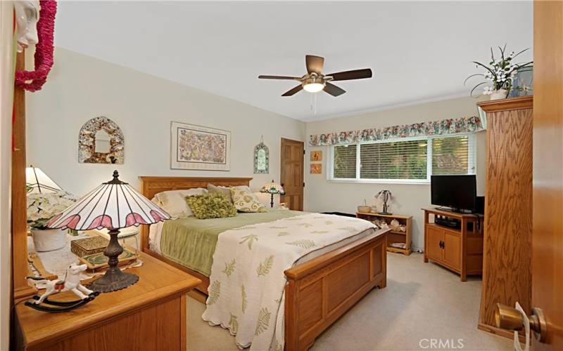 Bedroom #1 is spacious, with a walk in closet. This room also has direct access to the back patio.