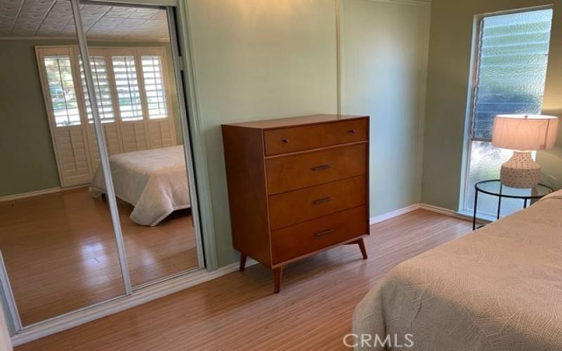 Two Closets and Dresser in the Primary Bedroom