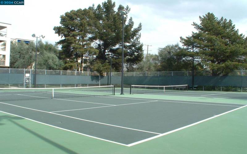 LIGHTED TENNIS COURT