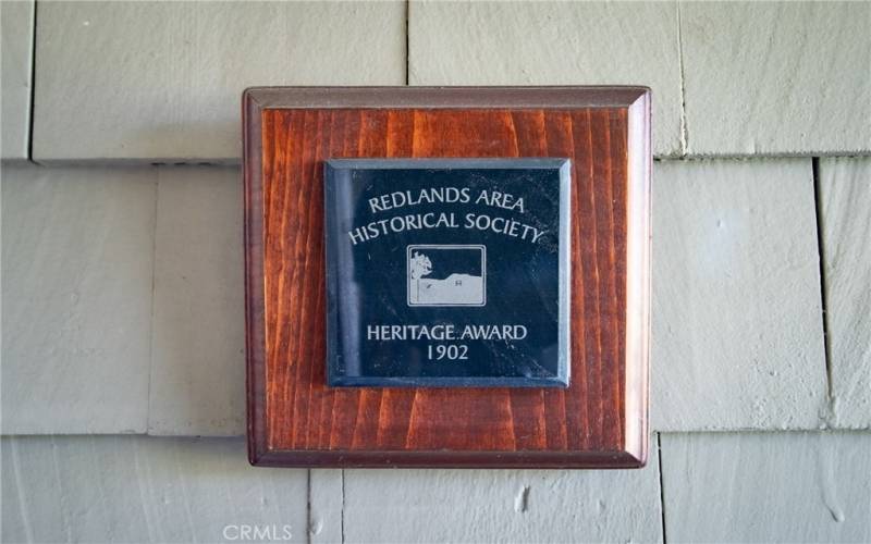 Historical Society Heritage Award