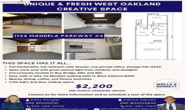 1724 Mandela Parkway #4, Oakland, California 94607, ,Commercial Lease,Rent,1724 Mandela Parkway #4,41046171