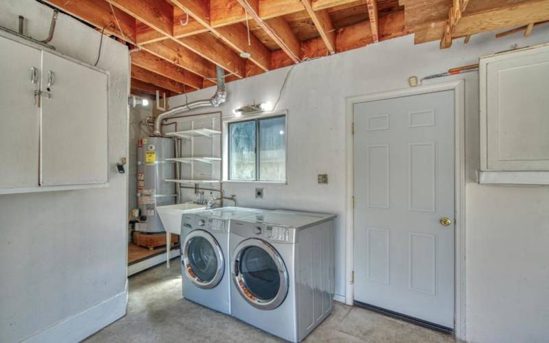 Laundry room is inside the garage.