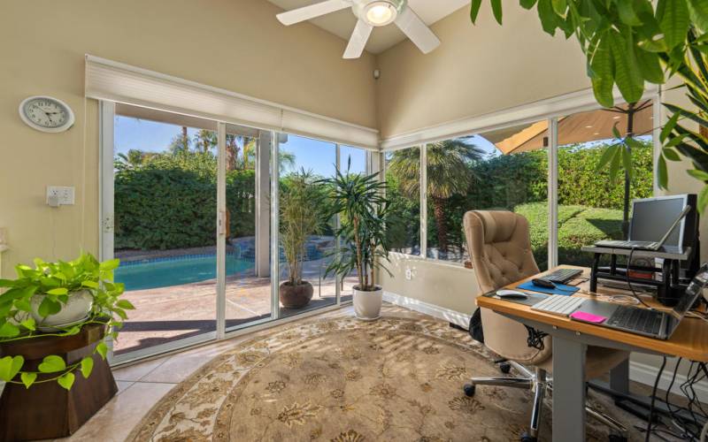 Dining area used as office