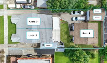 Aerial view of all units

Grass has been Digitally added