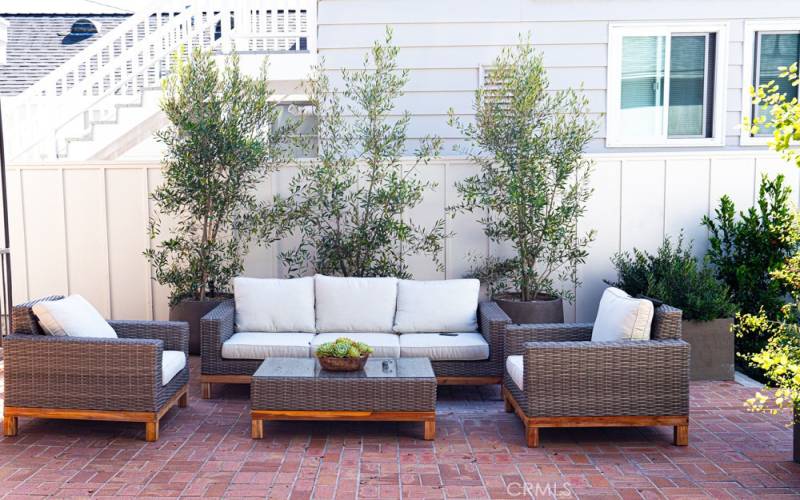 Shared outdoor living space.