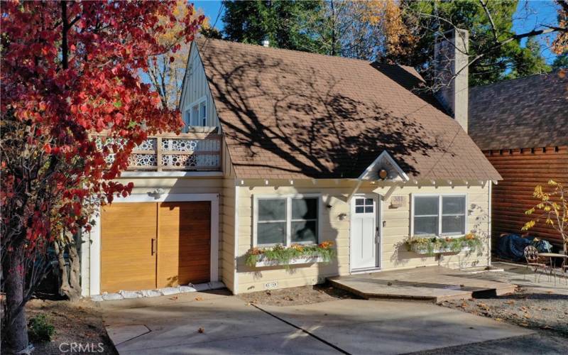 Street view - garage has been converted to living space. 2 car parking