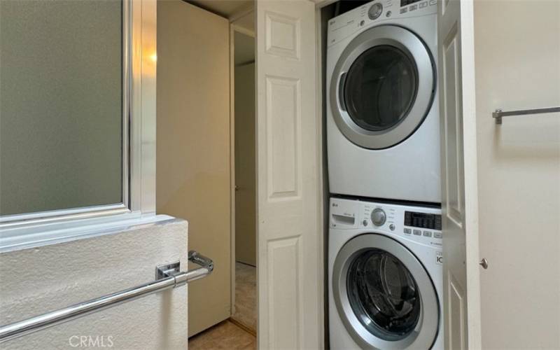 Newer washer and Dryer in Bathroom