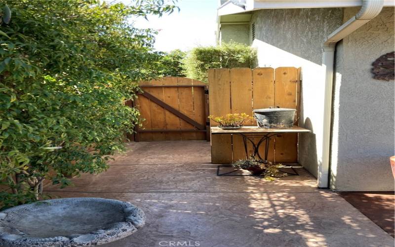 Side yard with storage out of sight
