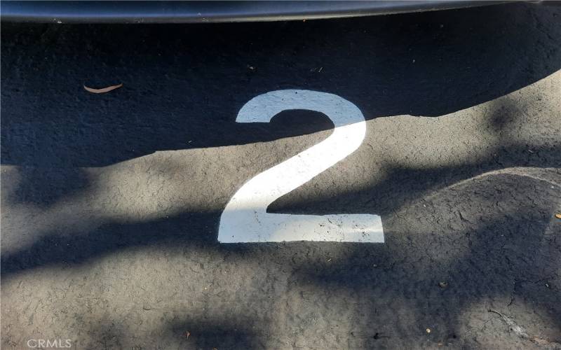 Dedicated parking spot number 2.
