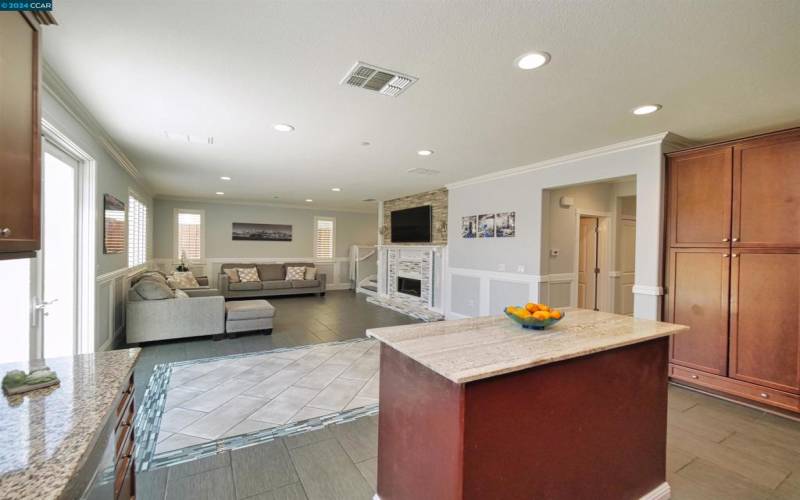 Open Concept combining Kitchen, Dining and Living room for maximum entertaining experience.