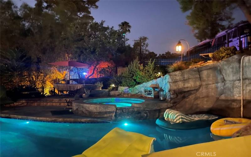 Nighttime View of Pool