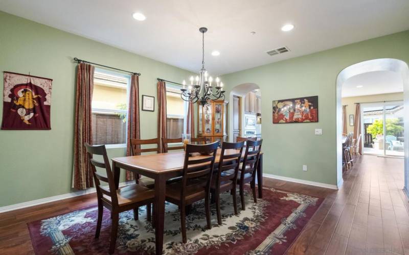 Formal dining room as you enter the home