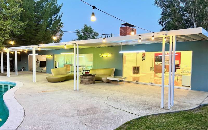 Covered patio provides nice lighting to relax and enjoy your new home!