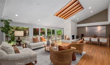 Light, open and beautifully appointed, this spacious Laguna Beach home redefines Southern California’s enviable indoor/outdoor lifestyle with large windows, illuminating skylights, and numerous sets of glass doors that open most rooms to a gorgeous backyard.