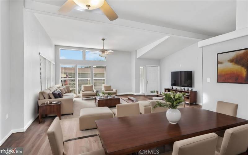 Formal dining and living room from the kitchen area - ***virtually staged