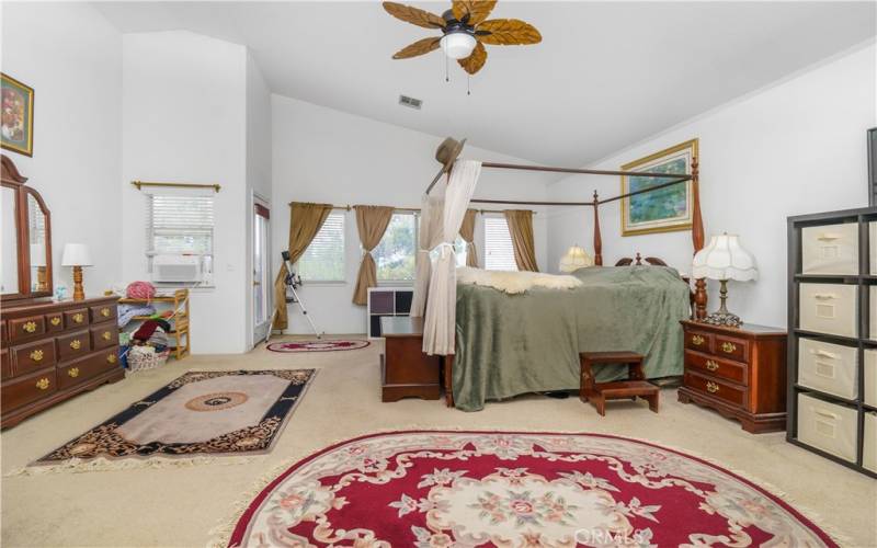 Primary bedroom with fireplace,  upstairs