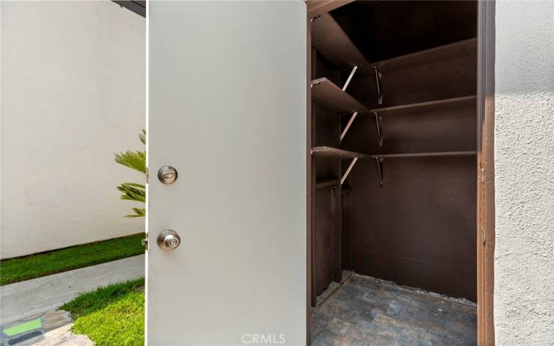 A bonus feature of the home is a locking closet off the patio that allows for more storage space...*Pictures are from previous listing.  If any of the tenants belongings are in the storage unit, they will be removed prior to the closing.
