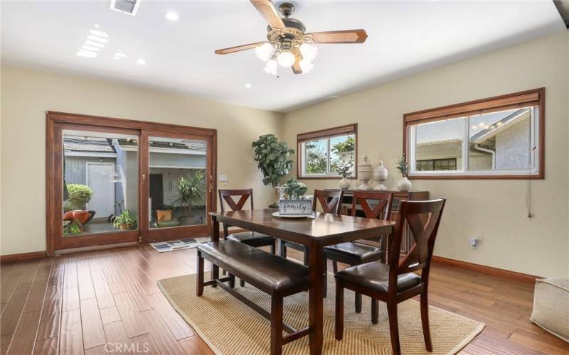 Family room & dining area