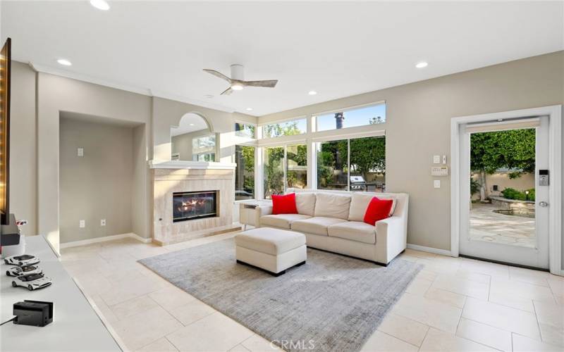 Family room with access to the backyard.