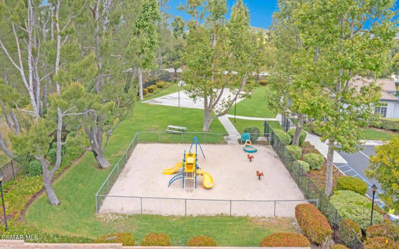 Spacious playground & grassy areas