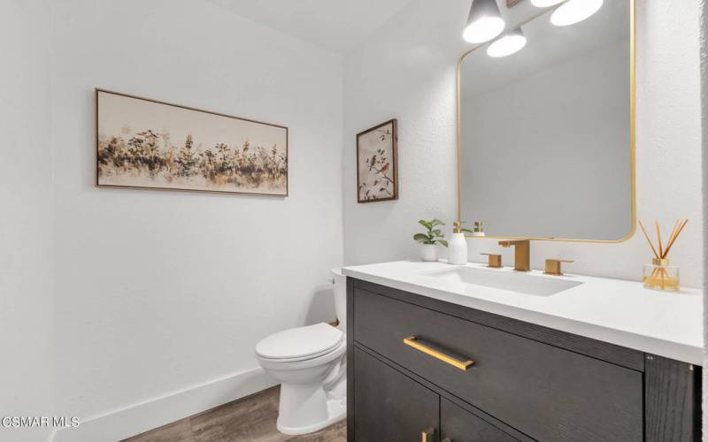 Remodeled powder room