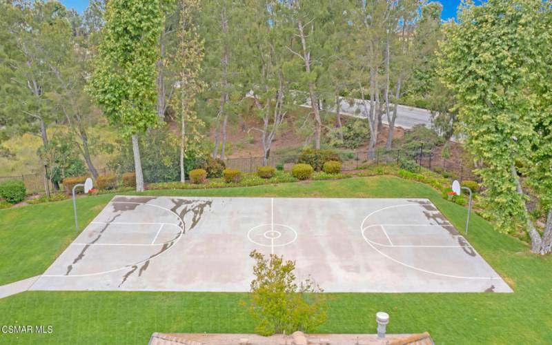 Full sized basketball court