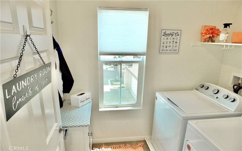 Laundry room W/D included