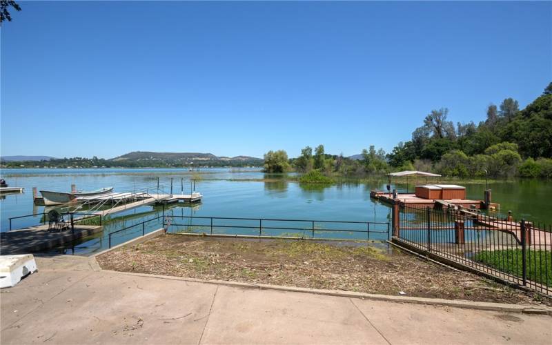 Boat dock and launch area.