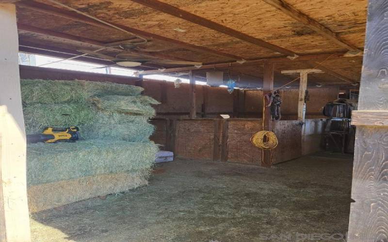 Stall used for hay from the 6 stall barn.