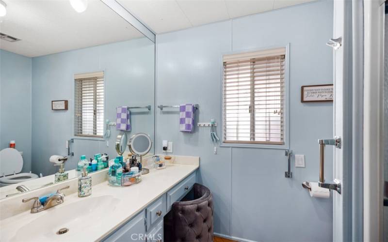 Primary bathroom with walk in shower