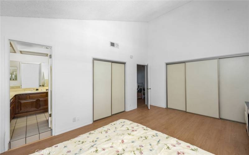 Primary Bedroom #2 with 2 Closets and Ensuite Bathroom Entrance