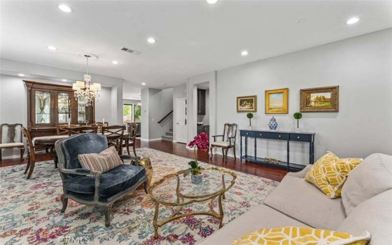 Living room and formal dining area from other side of room
