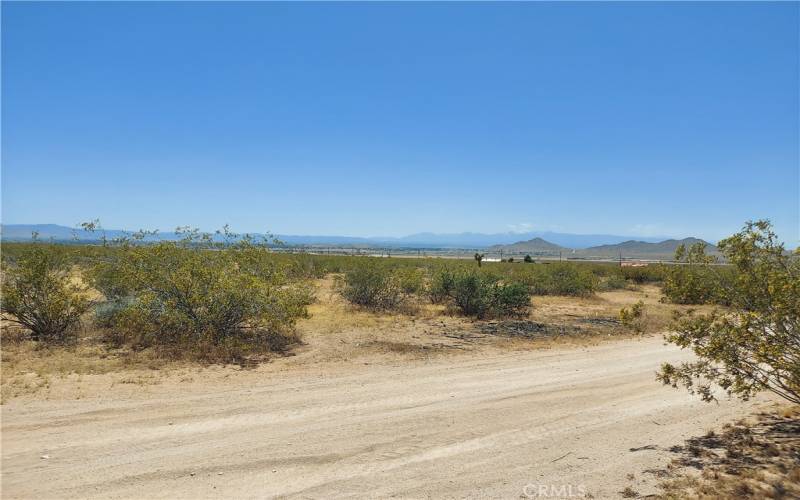 view to the southwest from lot