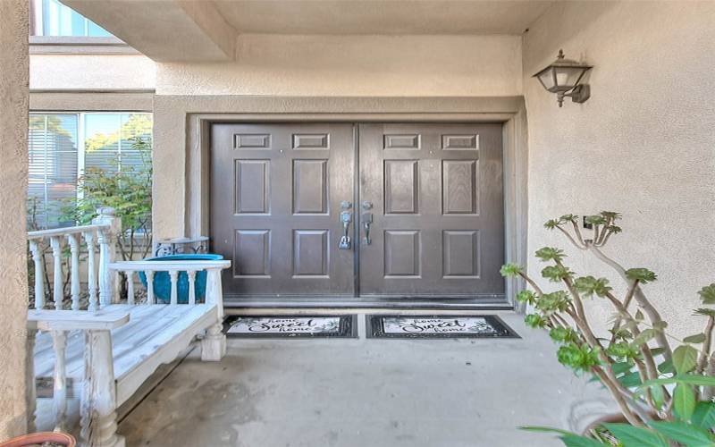 Double front door entryway