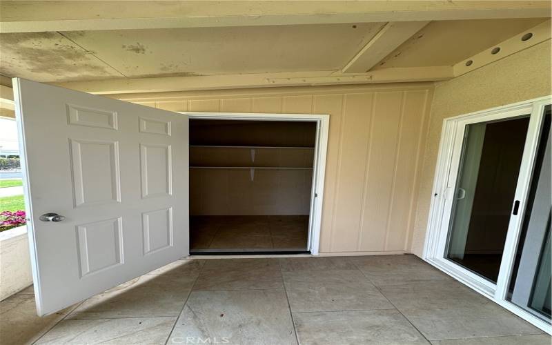 Storage room with shelves