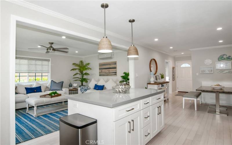 Breakfast nook off the kitchen to the right