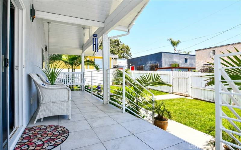 Porch in the front of the house