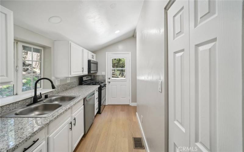 Kitchen with back door