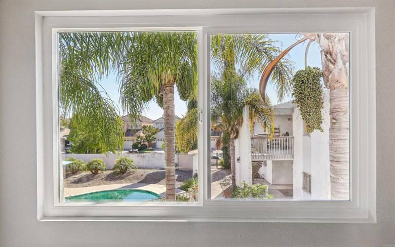 Most favorite places to wake up to this view of the Palm Trees and listening to the birds sing.