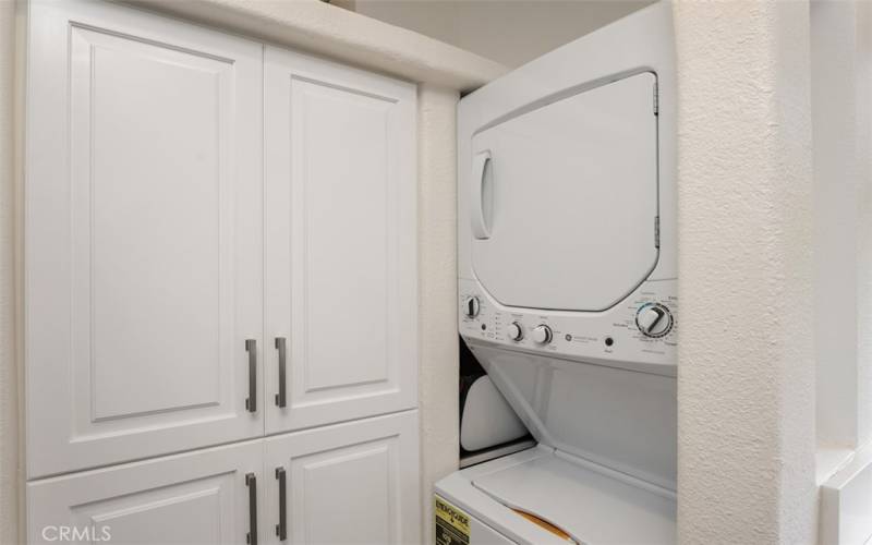 Convenient washer and dryer located inside the unit.