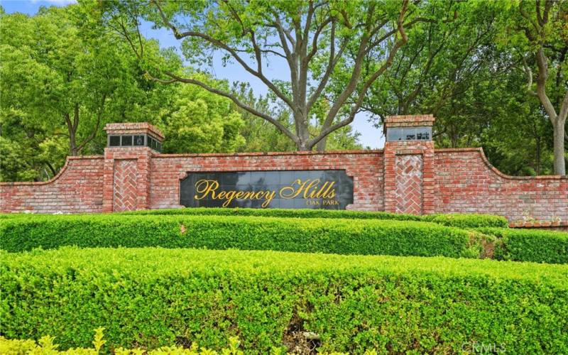 Regency Hills Entrance