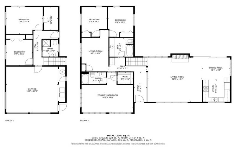 Floorplan of the home. Measurements are approximate.
