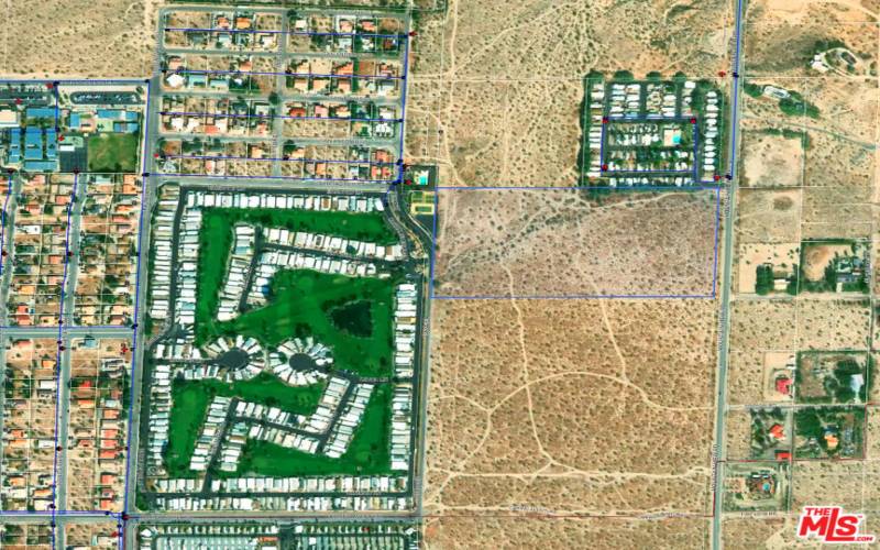 Satellite Map Water Main located on the corner of the Property